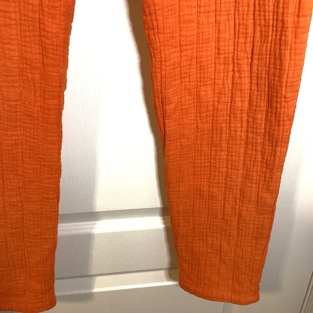 Sunny Studio Paris Women's Orange Pants Made in Italy Colorful Boho Quilted - Picture 4 of 11